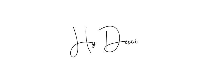 if you are searching for the best signature style for your name Hy Desai. so please give up your signature search. here we have designed multiple signature styles  using Andilay-7BmLP. Hy Desai signature style 4 images and pictures png