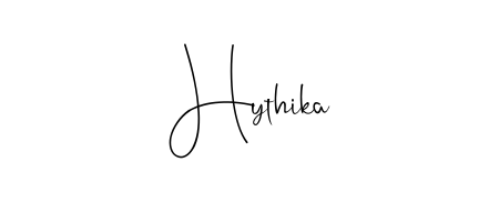 A timeless handwritten aesthetic for Hythika. The Andilay-7BmLP font gives your signature a handcrafted feel with natural curves. Hythika signature style 4 images and pictures png