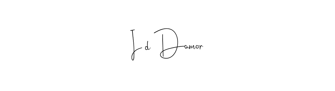 Also we have I’d Damor name is the best signature style. Create professional handwritten signature collection using Andilay-7BmLP autograph style. I’d Damor signature style 4 images and pictures png