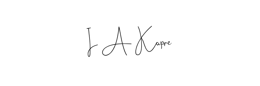 How to make I A Kapre name signature. Use Andilay-7BmLP style for creating short signs online. This is the latest handwritten sign. I A Kapre signature style 4 images and pictures png