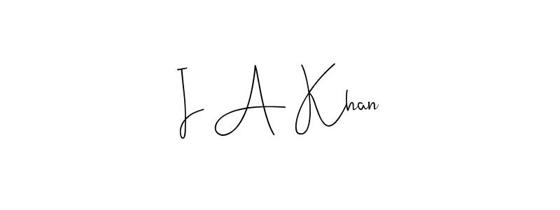 You should practise on your own different ways (Andilay-7BmLP) to write your name (I A Khan) in signature. don't let someone else do it for you. I A Khan signature style 4 images and pictures png