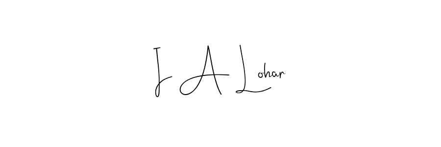 The best way (Andilay-7BmLP) to make a short signature is to pick only two or three words in your name. The name I A Lohar include a total of six letters. For converting this name. I A Lohar signature style 4 images and pictures png