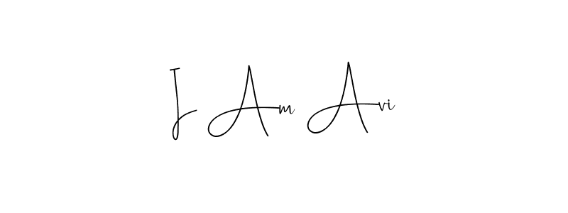 How to make I Am Avi name signature. Use Andilay-7BmLP style for creating short signs online. This is the latest handwritten sign. I Am Avi signature style 4 images and pictures png