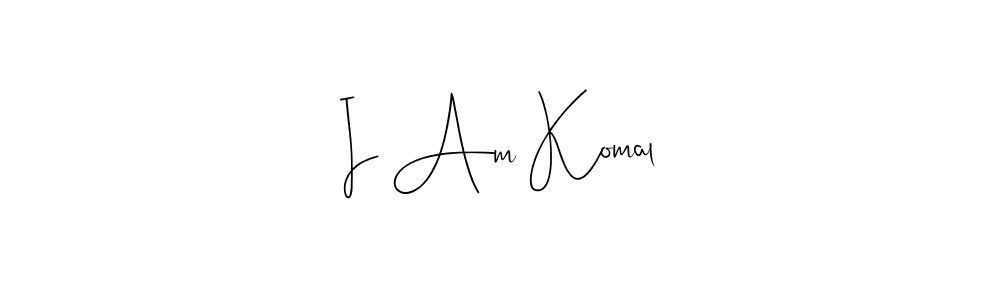 Design your own signature with our free online signature maker. With this signature software, you can create a handwritten (Andilay-7BmLP) signature for name I Am Komal. I Am Komal signature style 4 images and pictures png