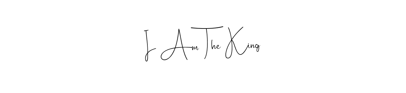 Use a signature maker to create a handwritten signature online. With this signature software, you can design (Andilay-7BmLP) your own signature for name I Am The King. I Am The King signature style 4 images and pictures png