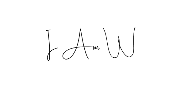 Design your own signature with our free online signature maker. With this signature software, you can create a handwritten (Andilay-7BmLP) signature for name I Am W. I Am W signature style 4 images and pictures png