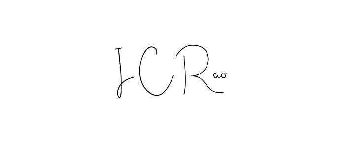 You should practise on your own different ways (Andilay-7BmLP) to write your name (I C Rao) in signature. don't let someone else do it for you. I C Rao signature style 4 images and pictures png