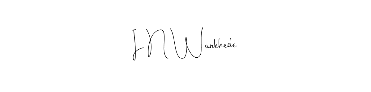 Create a beautiful signature design for name I N Wankhede. With this signature (Andilay-7BmLP) fonts, you can make a handwritten signature for free. I N Wankhede signature style 4 images and pictures png