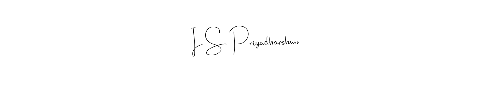 if you are searching for the best signature style for your name I S Priyadharshan. so please give up your signature search. here we have designed multiple signature styles  using Andilay-7BmLP. I S Priyadharshan signature style 4 images and pictures png