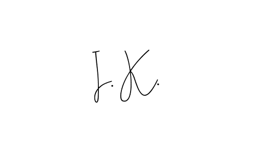 You should practise on your own different ways (Andilay-7BmLP) to write your name (I. K.) in signature. don't let someone else do it for you. I. K. signature style 4 images and pictures png