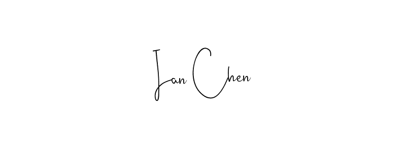 How to make Ian Chen name signature. Use Andilay-7BmLP style for creating short signs online. This is the latest handwritten sign. Ian Chen signature style 4 images and pictures png