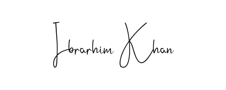 A sleek calligraphic signature for name Ibrarhim Khan utilizing Andilay-7BmLP styling. Great for adding personal signatures to photos and art. Ibrarhim Khan signature style 4 images and pictures png