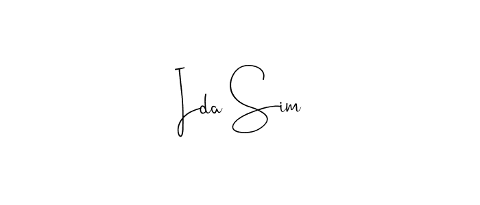 Make a beautiful signature design for name Ida Sim. Use this online signature maker to create a handwritten signature for free. Ida Sim signature style 4 images and pictures png