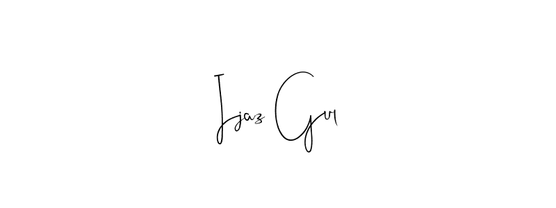 This is the best signature style for the Ijaz Gul name. Also you like these signature font (Andilay-7BmLP). Mix name signature. Ijaz Gul signature style 4 images and pictures png