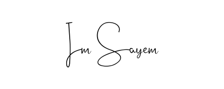 The Andilay-7BmLP handwriting style adds charm and authenticity to name Im Sayem. A wonderful choice for personal thank-you notes. Im Sayem signature style 4 images and pictures png