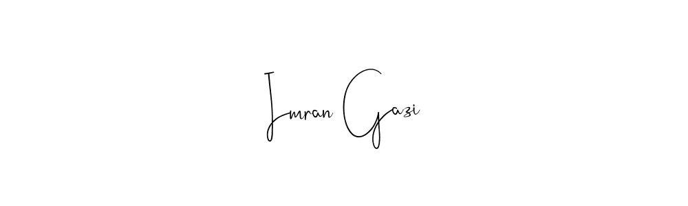 if you are searching for the best signature style for your name Imran Gazi. so please give up your signature search. here we have designed multiple signature styles  using Andilay-7BmLP. Imran Gazi signature style 4 images and pictures png