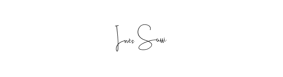 Use a signature maker to create a handwritten signature online. With this signature software, you can design (Andilay-7BmLP) your own signature for name Inès Saffi. Inès Saffi signature style 4 images and pictures png