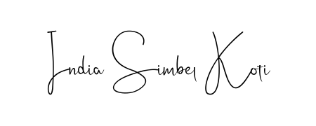 Make your name India Simbel Koti memorable on every contract using Andilay-7BmLP autograph style. Instant transparent background export available. India Simbel Koti signature style 4 images and pictures png