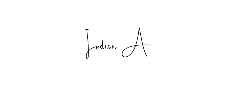 Also You can easily find your signature by using the search form. We will create Indian A name handwritten signature images for you free of cost using Andilay-7BmLP sign style. Indian A signature style 4 images and pictures png