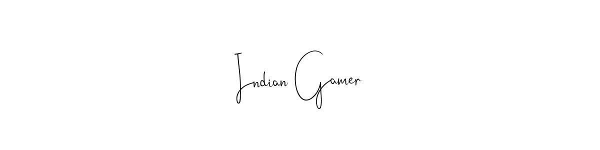 Make a beautiful signature design for name Indian Gamer. With this signature (Andilay-7BmLP) style, you can create a handwritten signature for free. Indian Gamer signature style 4 images and pictures png