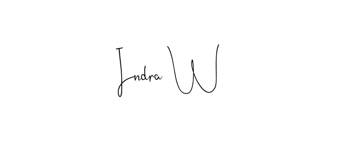 Make a beautiful signature design for name Indra W. Use this online signature maker to create a handwritten signature for free. Indra W signature style 4 images and pictures png