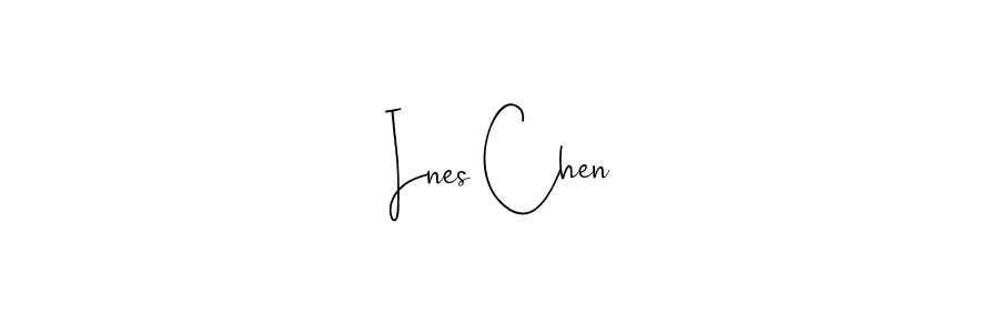Make a beautiful signature design for name Ines Chen. With this signature (Andilay-7BmLP) style, you can create a handwritten signature for free. Ines Chen signature style 4 images and pictures png