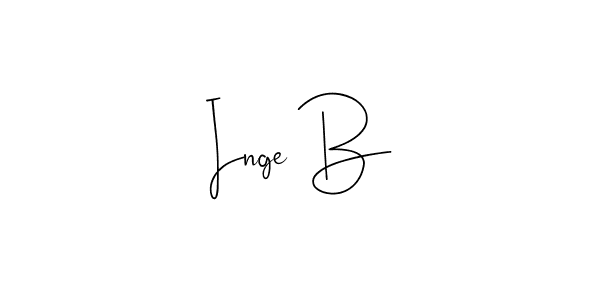 Make a beautiful signature design for name Inge B. With this signature (Andilay-7BmLP) style, you can create a handwritten signature for free. Inge B signature style 4 images and pictures png