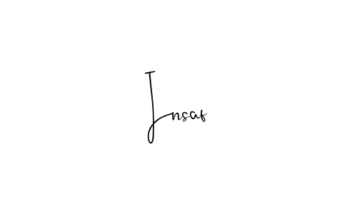 Create a beautiful signature design for name Insaf. With this signature (Andilay-7BmLP) fonts, you can make a handwritten signature for free. Insaf signature style 4 images and pictures png
