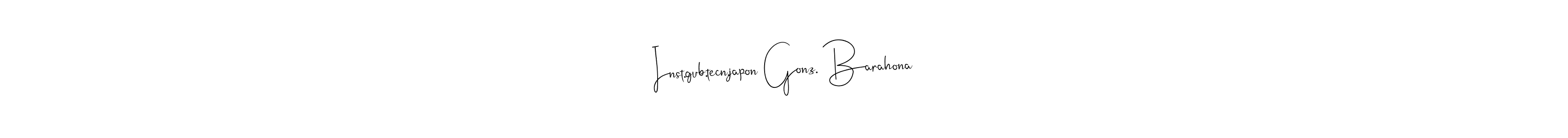 How to make Inst.gub.tecn.japon Gonz. Barahona name signature. Use Andilay-7BmLP style for creating short signs online. This is the latest handwritten sign. Inst.gub.tecn.japon Gonz. Barahona signature style 4 images and pictures png