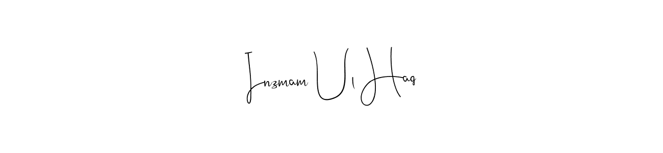 How to make Inzmam Ul Haq name signature. Use Andilay-7BmLP style for creating short signs online. This is the latest handwritten sign. Inzmam Ul Haq signature style 4 images and pictures png
