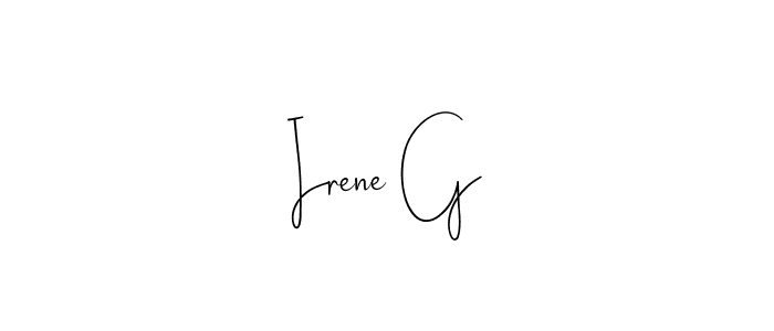 You should practise on your own different ways (Andilay-7BmLP) to write your name (Irene G) in signature. don't let someone else do it for you. Irene G signature style 4 images and pictures png