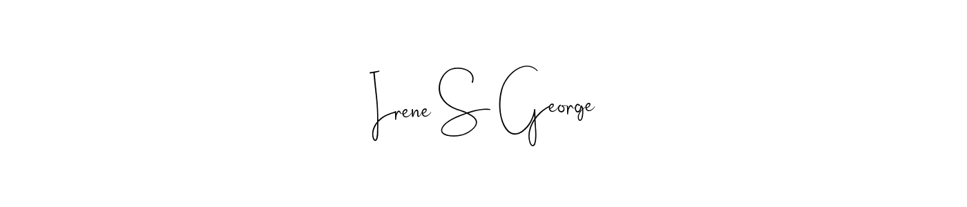 Andilay-7BmLP is a professional signature style that is perfect for those who want to add a touch of class to their signature. It is also a great choice for those who want to make their signature more unique. Get Irene S George name to fancy signature for free. Irene S George signature style 4 images and pictures png