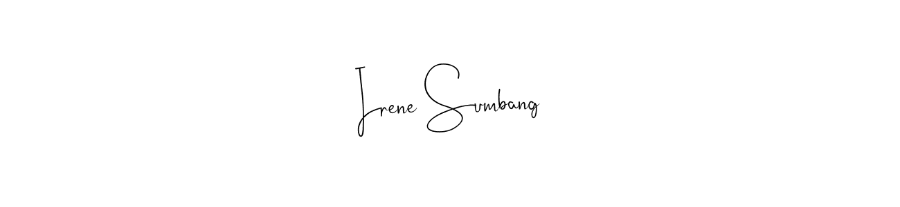 You should practise on your own different ways (Andilay-7BmLP) to write your name (Irene Sumbang) in signature. don't let someone else do it for you. Irene Sumbang signature style 4 images and pictures png