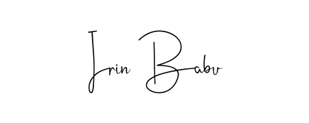 Enhance your business communications with Irin Babu signature in Andilay-7BmLP lettering. Clean, modern, and universally compatible. Irin Babu signature style 4 images and pictures png