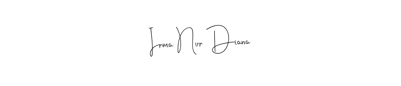 Here are the top 10 professional signature styles for the name Irma Nur Diana. These are the best autograph styles you can use for your name. Irma Nur Diana signature style 4 images and pictures png