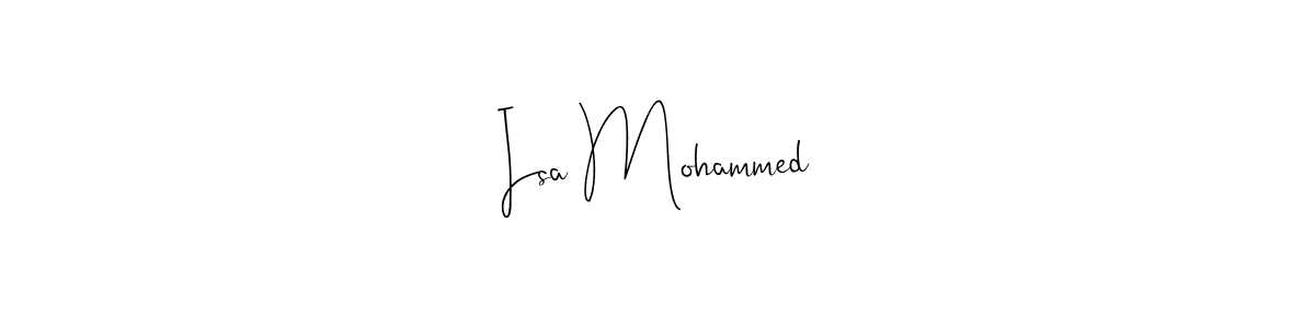 You should practise on your own different ways (Andilay-7BmLP) to write your name (Isa Mohammed) in signature. don't let someone else do it for you. Isa Mohammed signature style 4 images and pictures png