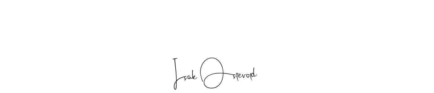 How to make Isak Østevold name signature. Use Andilay-7BmLP style for creating short signs online. This is the latest handwritten sign. Isak Østevold signature style 4 images and pictures png