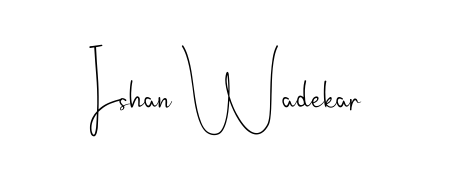 Personalize your online presence with Ishan Wadekar signature rendered in elegant Andilay-7BmLP font. Great for website footers and blogs. Ishan Wadekar signature style 4 images and pictures png