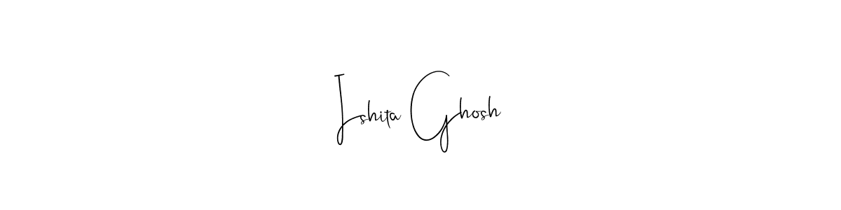 This is the best signature style for the Ishita Ghosh name. Also you like these signature font (Andilay-7BmLP). Mix name signature. Ishita Ghosh signature style 4 images and pictures png