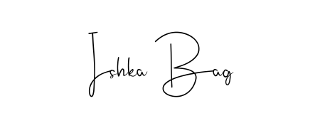 A stylish, flowing autograph style designed for name Ishka Bag using Andilay-7BmLP typography. Perfect for digital creative projects. Ishka Bag signature style 4 images and pictures png
