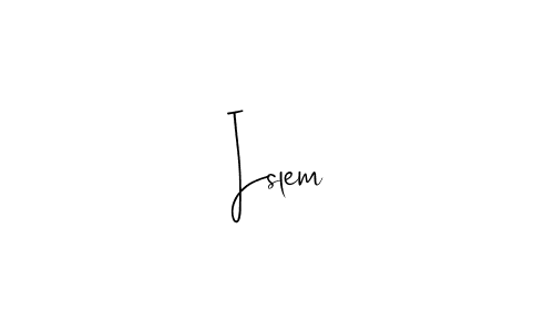 Make a beautiful signature design for name Islem. Use this online signature maker to create a handwritten signature for free. Islem signature style 4 images and pictures png