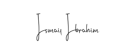 A modern signature idea for name Ismail Ibrahim using Andilay-7BmLP font. Clean strokes and elegant curves make it stand out instantly. Ismail Ibrahim signature style 4 images and pictures png