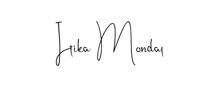Discover how Itika Mondal looks in an executive cursive font (Andilay-7BmLP). Perfect for legal documents, invoices, and certificates. Itika Mondal signature style 4 images and pictures png