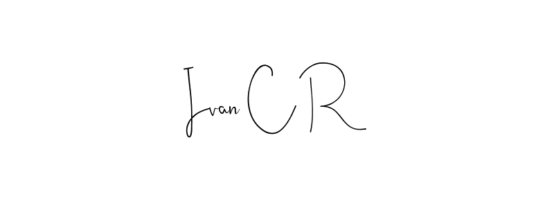 Also You can easily find your signature by using the search form. We will create Ivan C R name handwritten signature images for you free of cost using Andilay-7BmLP sign style. Ivan C R signature style 4 images and pictures png