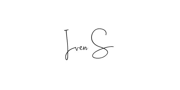 How to make Iven S name signature. Use Andilay-7BmLP style for creating short signs online. This is the latest handwritten sign. Iven S signature style 4 images and pictures png