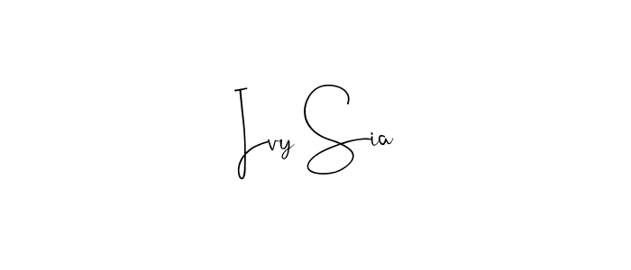 Design your own signature with our free online signature maker. With this signature software, you can create a handwritten (Andilay-7BmLP) signature for name Ivy Sia. Ivy Sia signature style 4 images and pictures png