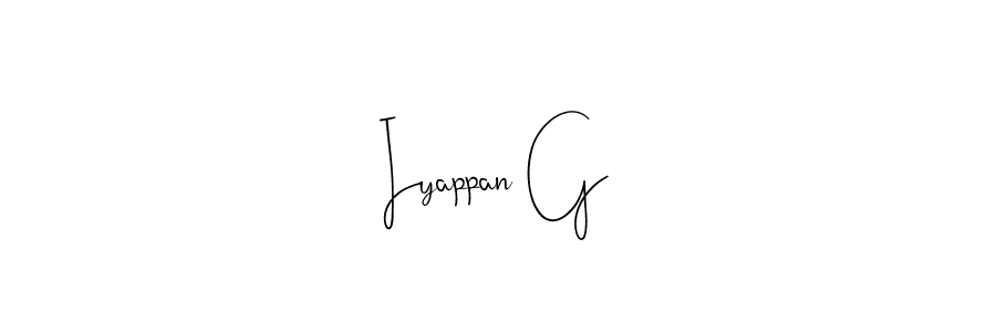 Also You can easily find your signature by using the search form. We will create Iyappan G name handwritten signature images for you free of cost using Andilay-7BmLP sign style. Iyappan G signature style 4 images and pictures png