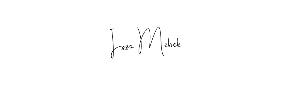 Andilay-7BmLP is a professional signature style that is perfect for those who want to add a touch of class to their signature. It is also a great choice for those who want to make their signature more unique. Get Izza Mehek name to fancy signature for free. Izza Mehek signature style 4 images and pictures png