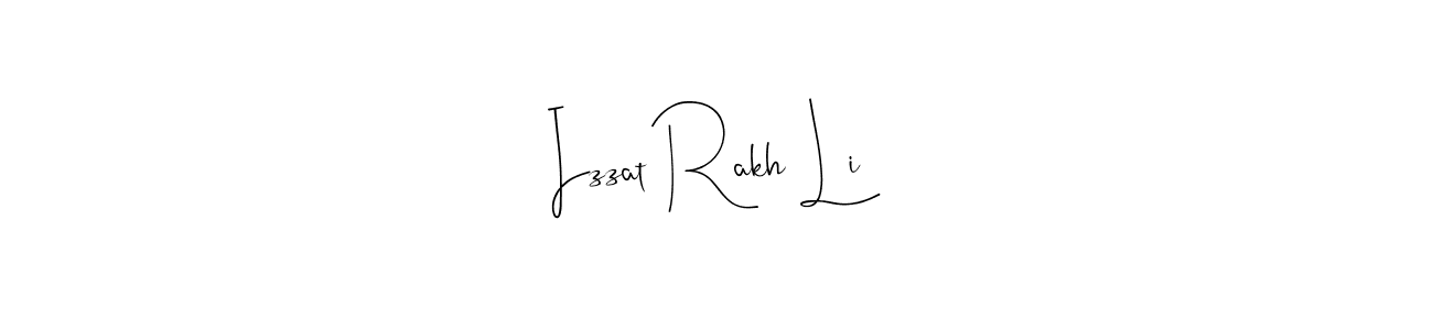 Design your own signature with our free online signature maker. With this signature software, you can create a handwritten (Andilay-7BmLP) signature for name Izzat Rakh Li. Izzat Rakh Li signature style 4 images and pictures png