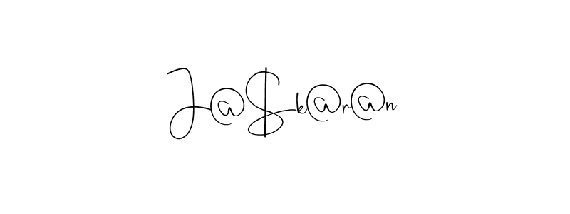 The best way (Andilay-7BmLP) to make a short signature is to pick only two or three words in your name. The name J@$k@r@n include a total of six letters. For converting this name. J@$k@r@n signature style 4 images and pictures png